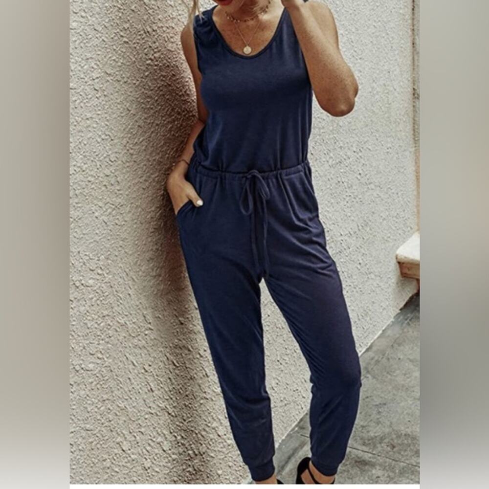 Nwt- Max Studio- Cotton Jersey Jumpsuit-Small